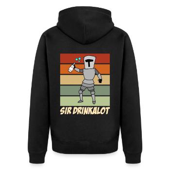 Chevalier vampire buveur de bière Schnaps - Veste à capuche bio Premium Unisexe - noir - Dos - Nico (187cm)