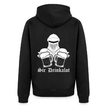 Beer Knight Vampire Buvant du schnaps - Veste à capuche bio Premium Unisexe - noir - Dos - Nico (187cm)