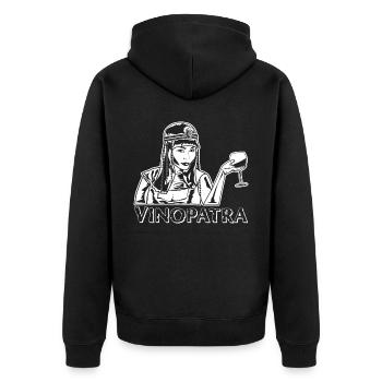 Wine Party Alcool Verre à vin - Veste à capuche bio Premium Unisexe - noir - Dos - Nico (187cm)