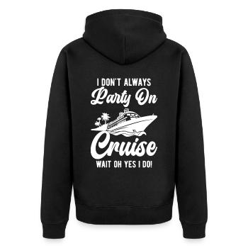 Funny Cruising Kreuzfahrtschiff Kreuzfahrtschiff - Unisex Premium Bio Zip Hoodie - Schwarz - Hinten - Nico (187cm)