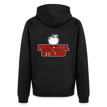 Preschool Teacher Preschool Strong - Unisex Premium Organic Zip Hoodie - black - Back - Nico (187cm)