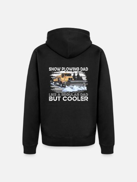 Snow Plowing Dad - Unisex Premium Organic Zip Hoodie - black