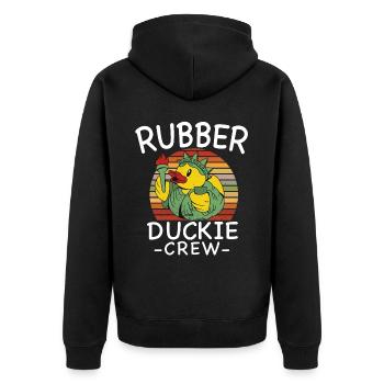 Canard en caoutchouc Canard jaune Équipage Baignade Canards Canards Canards - Veste à capuche bio Premium Unisexe - noir - Dos - Nico (187cm)