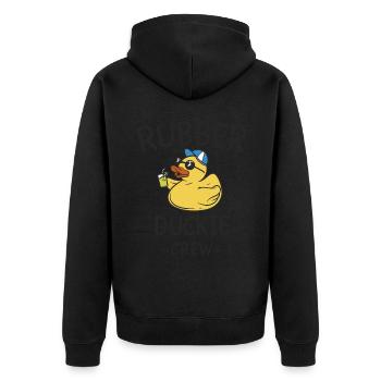 Rubber Duck Yellow Duckie Crew Bath Ducks Duckling - Unisex Premium Organic Zip Hoodie - black - Back - Nico (187cm)