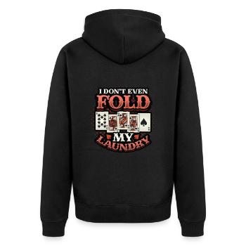 Je ne plie même pas mon linge, casino poker - Veste à capuche bio Premium Unisexe - noir - Dos - Nico (187cm)