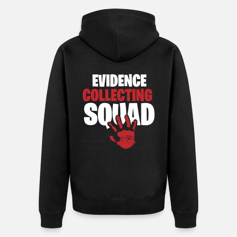Forensiker Kostüm - Unisex Premium Bio Zip Hoodie - Schwarz