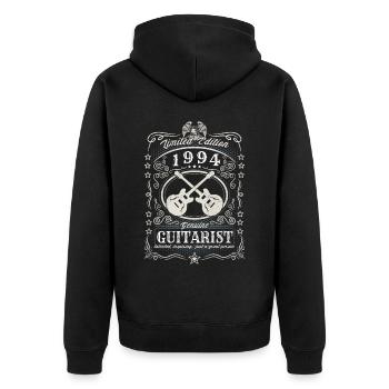 Vintage 1994 Guitariste Cadeau d’anniversaire Hobby - Veste à capuche bio Premium Unisexe - noir - Dos - Nico (187cm)