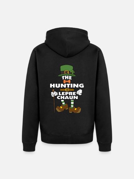 Le lutin de chasse Saint-Patrick - Veste à capuche bio Premium Unisexe - noir