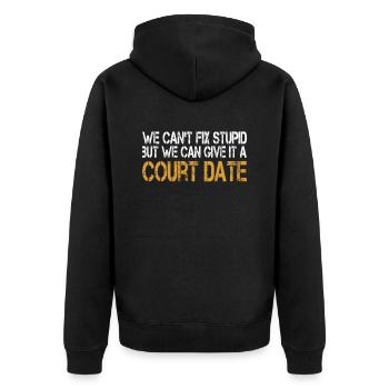 Loi sur la police du shérif adjoint - Veste à capuche bio Premium Unisexe - noir - Dos - Nico (187cm)