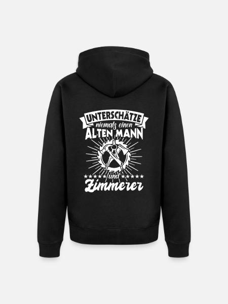 Zimmermann Zimmerer - Unisex Premium Bio Zip Hoodie - Schwarz