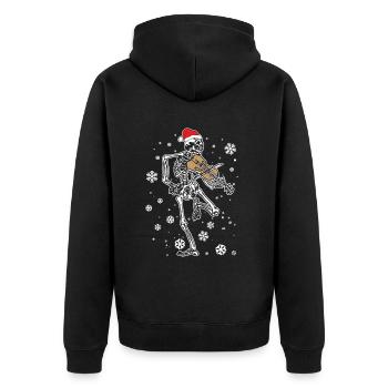 Violon squelette - Veste à capuche bio Premium Unisexe - noir - Dos - Nico (187cm)