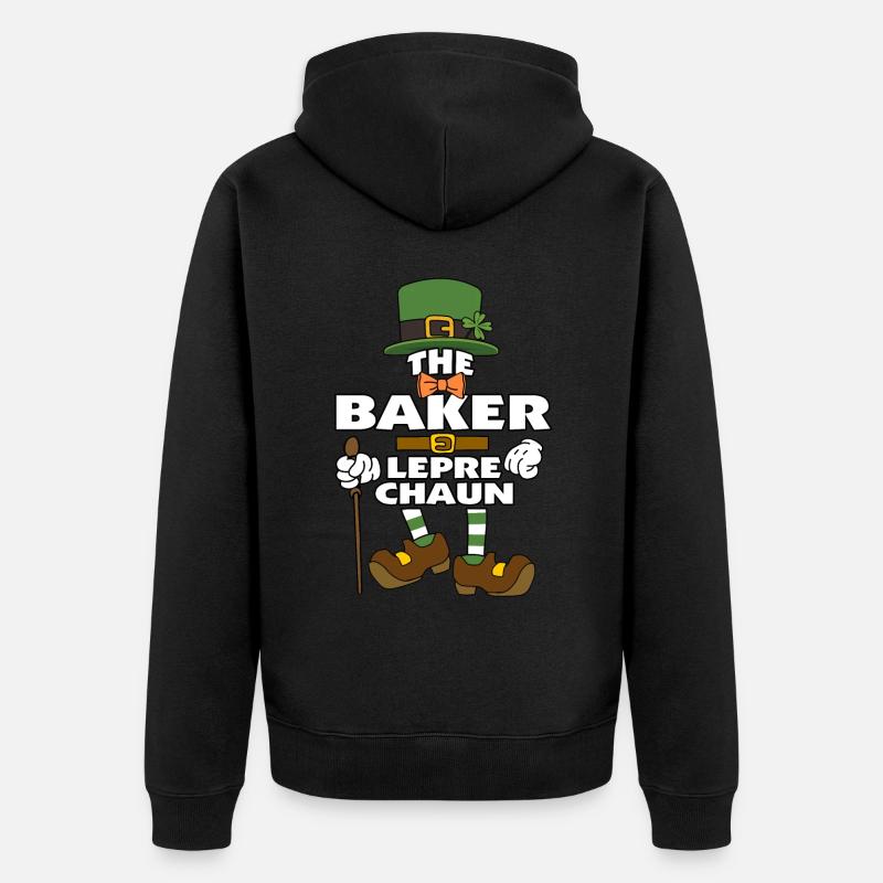 Le lutin Baker St Patrick - Veste à capuche bio Premium Unisexe - noir