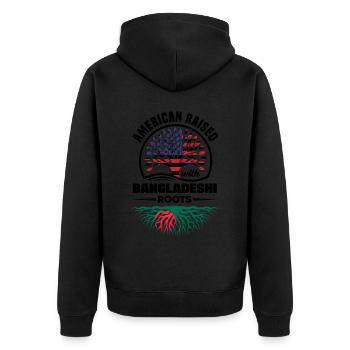 Bangladesh Bangladesh Citation du drapeau bangladais - Veste à capuche bio Premium Unisexe - noir - Dos - Nico (187cm)