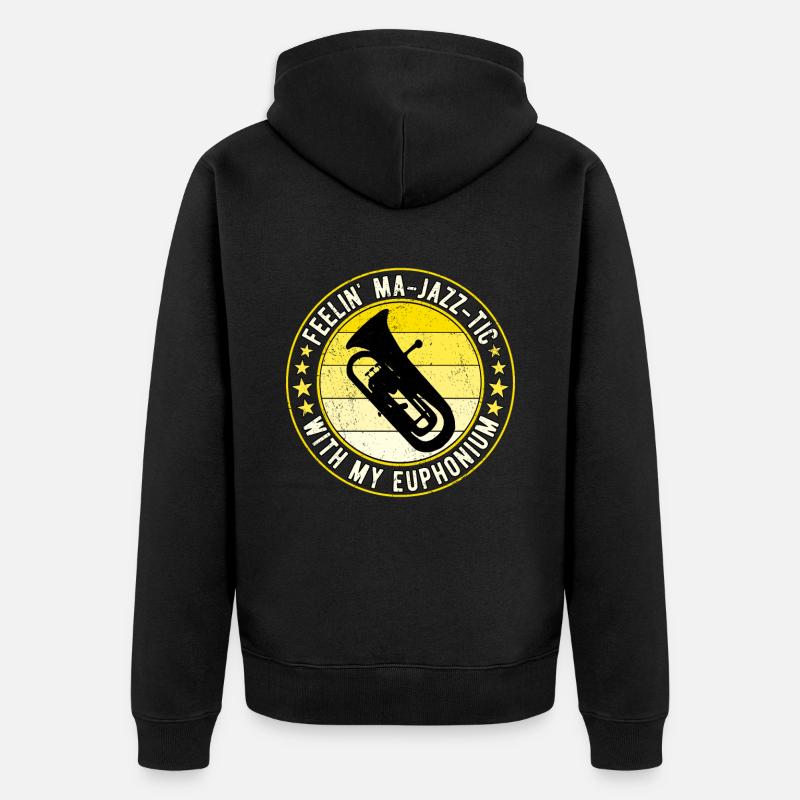 Euphonium Eufonium Euphonist - Unisex Premium Organic Zip Hoodie - black