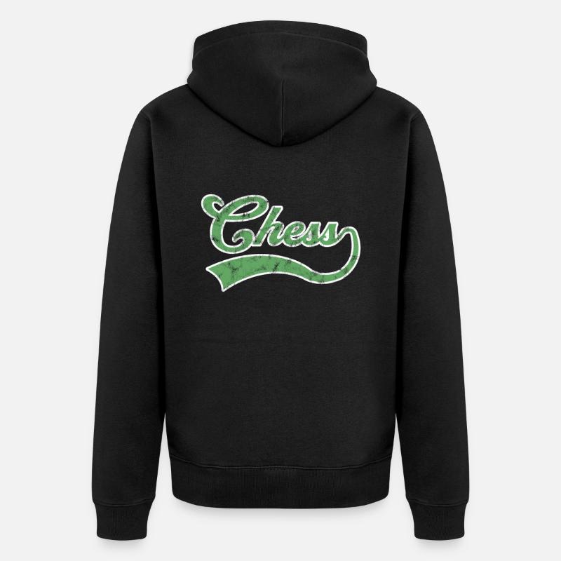 Lettrage d’échecs - Veste à capuche bio Premium Unisexe - noir