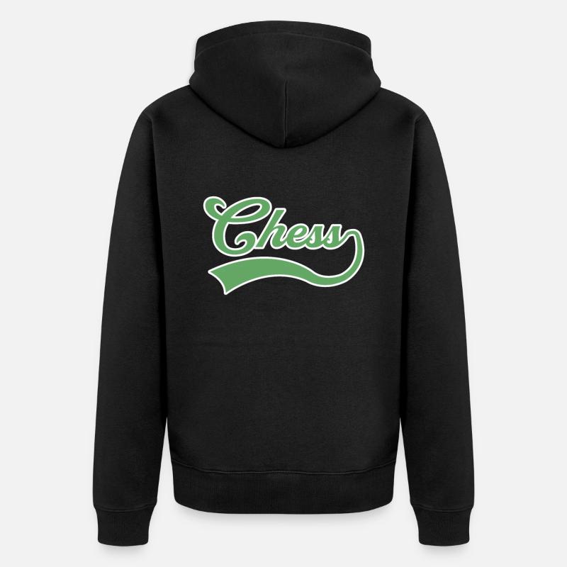 Lettrage d’échecs - Veste à capuche bio Premium Unisexe - noir