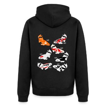 Carpe Koi Koi - Veste à capuche bio Premium Unisexe - noir - Dos - Nico (187cm)