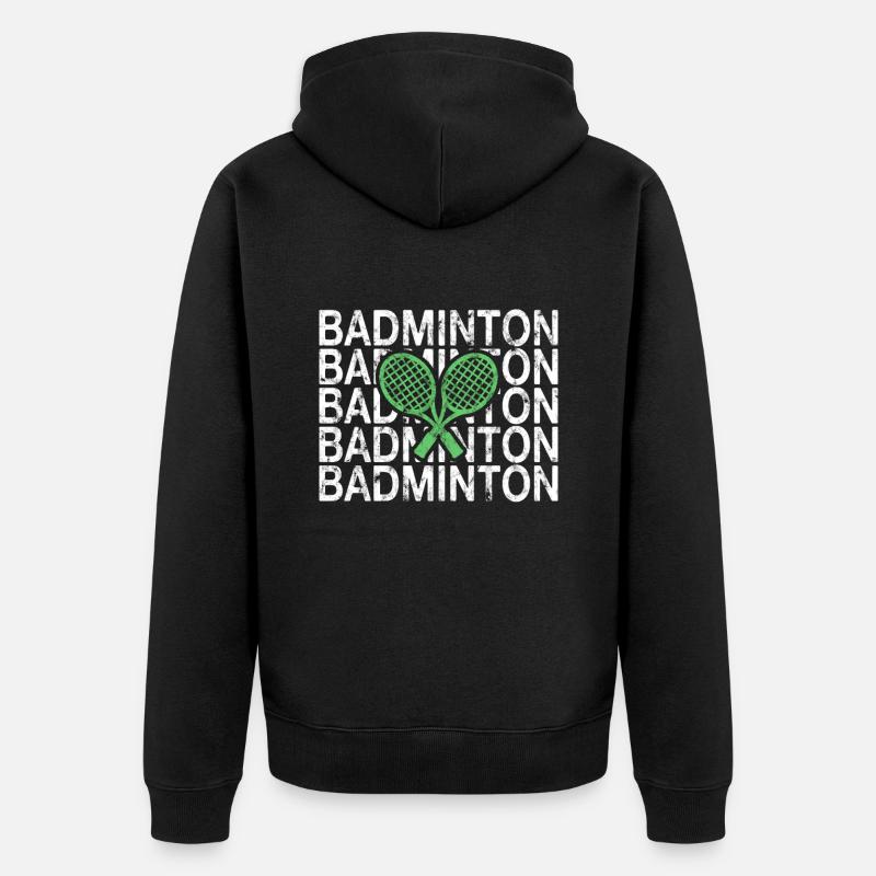 Badminton - Veste à capuche bio Premium Unisexe - noir