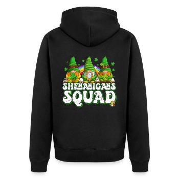 Saint-Patrick Elfes irlandais Gnome - Veste à capuche bio Premium Unisexe - noir - Dos - Nico (187cm)