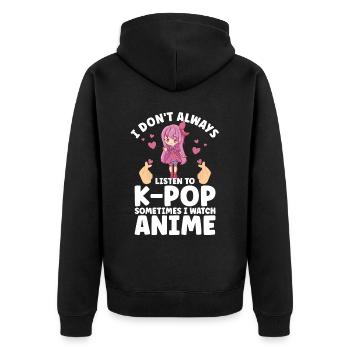 Anime & K-Pop Musique Kpop Manga Japonais Otaku - Veste à capuche bio Premium Unisexe - noir - Dos - Nico (187cm)