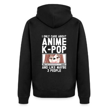 Anime & K-Pop Musique Kpop Manga Japonais Otaku - Veste à capuche bio Premium Unisexe - noir - Dos - Nico (187cm)