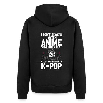 Anime & K-Pop Musique Kpop Manga Japonais Otaku - Veste à capuche bio Premium Unisexe - noir - Dos - Nico (187cm)