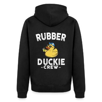 Canard en caoutchouc Canard jaune Équipage Baignade Canards Canards Canards - Veste à capuche bio Premium Unisexe - noir - Dos - Nico (187cm)