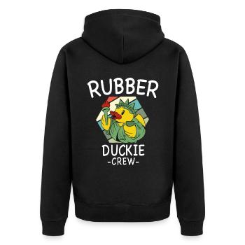Canard en caoutchouc Canard jaune Équipage Baignade Canards Canards Canards - Veste à capuche bio Premium Unisexe - noir - Dos - Nico (187cm)