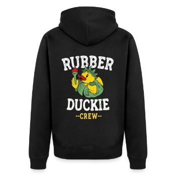Canard en caoutchouc Canard jaune Équipage Baignade Canards Canards Canards - Veste à capuche bio Premium Unisexe - noir - Dos - Nico (187cm)