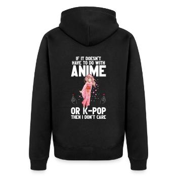 Anime & K-Pop Musique Kpop Manga Japonais Otaku - Veste à capuche bio Premium Unisexe - noir - Dos - Nico (187cm)