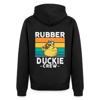 Canard en caoutchouc Canard jaune Équipage Baignade Canards Canards Canards - Veste à capuche bio Premium Unisexe - noir - Dos - Nico (187cm)