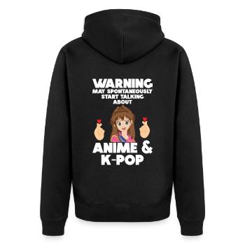 Anime & K-Pop Musique Kpop Manga Japonais Otaku - Veste à capuche bio Premium Unisexe - noir - Dos - Nico (187cm)