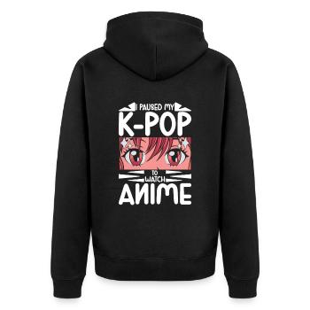 Anime & K-Pop Musique Kpop Manga Japonais Otaku - Veste à capuche bio Premium Unisexe - noir - Dos - Nico (187cm)