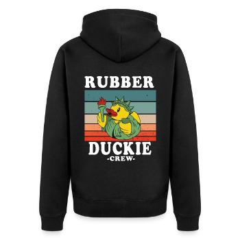 Canard en caoutchouc Canard jaune Équipage Baignade Canards Canards Canards - Veste à capuche bio Premium Unisexe - noir - Dos - Nico (187cm)