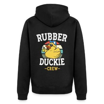 Canard en caoutchouc Canard jaune Équipage Baignade Canards Canards Canards - Veste à capuche bio Premium Unisexe - noir - Dos - Nico (187cm)