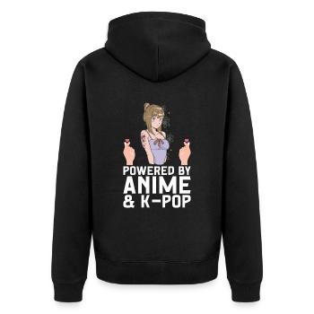 Anime & K-Pop Musique Kpop Manga Japonais Otaku - Veste à capuche bio Premium Unisexe - noir - Dos - Nico (187cm)