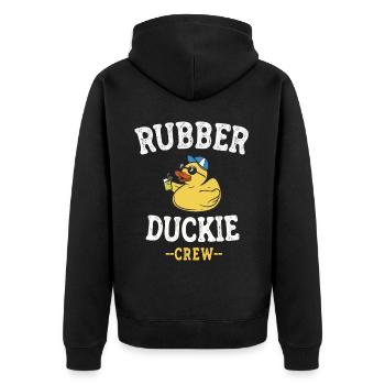 Canard en caoutchouc Canard jaune Équipage Baignade Canards Canards Canards - Veste à capuche bio Premium Unisexe - noir - Dos - Nico (187cm)