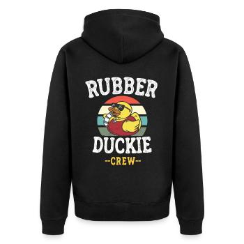 Canard en caoutchouc Canard jaune Équipage Baignade Canards Canards Canards - Veste à capuche bio Premium Unisexe - noir - Dos - Nico (187cm)