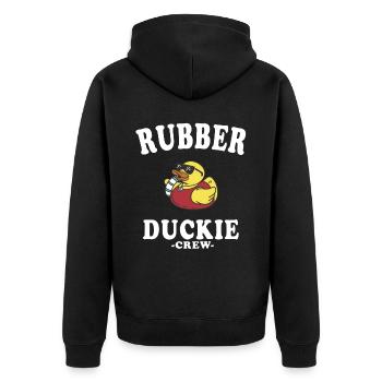 Canard en caoutchouc Canard jaune Équipage Baignade Canards Canards Canards - Veste à capuche bio Premium Unisexe - noir - Dos - Nico (187cm)