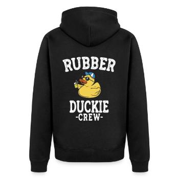 Canard en caoutchouc Canard jaune Équipage Baignade Canards Canards Canards - Veste à capuche bio Premium Unisexe - noir - Dos - Nico (187cm)