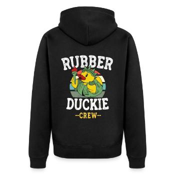 Canard en caoutchouc Canard jaune Équipage Baignade Canards Canards Canards - Veste à capuche bio Premium Unisexe - noir - Dos - Nico (187cm)