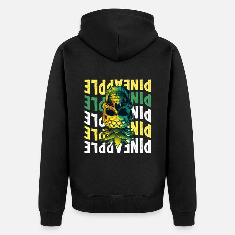 Ananas à l’envers - Veste à capuche bio Premium Unisexe - noir