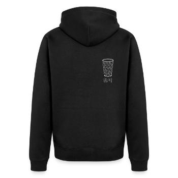 Wine spritzer ratio Funny wine festival - Unisex Premium Organic Zip Hoodie - black - Back - Nico (187cm)