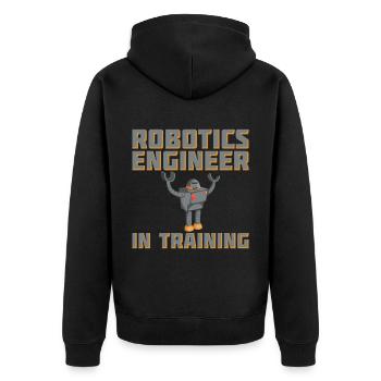 Ingénieur en robotique en formation pour ingénieur en robotique - Veste à capuche bio Premium Unisexe - noir - Dos - Nico (187cm)