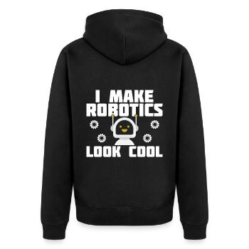 Je rends la robotique cool pour les ingénieurs en robotique - Veste à capuche bio Premium Unisexe - noir - Dos - Nico (187cm)