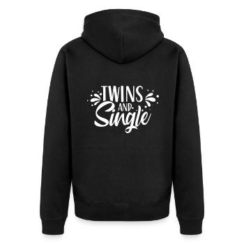 Gemini and Single Sarcastic Gemini Humor - Unisex Premium Organic Zip Hoodie - black - Back - Nico (187cm)