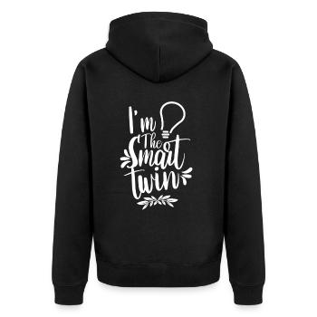 Je suis le Gémeaux intelligent Gémeaux Humour - Veste à capuche bio Premium Unisexe - noir - Dos - Nico (187cm)