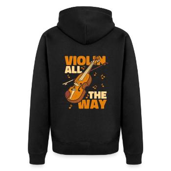 Violon Violon Drôle - Veste à capuche bio Premium Unisexe - noir - Dos - Nico (187cm)