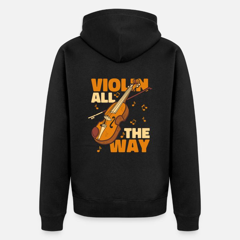 Violon Violon Drôle - Veste à capuche bio Premium Unisexe - noir