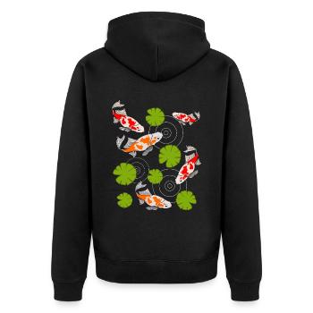 Koi Carp Pond Kois - Veste à capuche bio Premium Unisexe - noir - Dos - Nico (187cm)